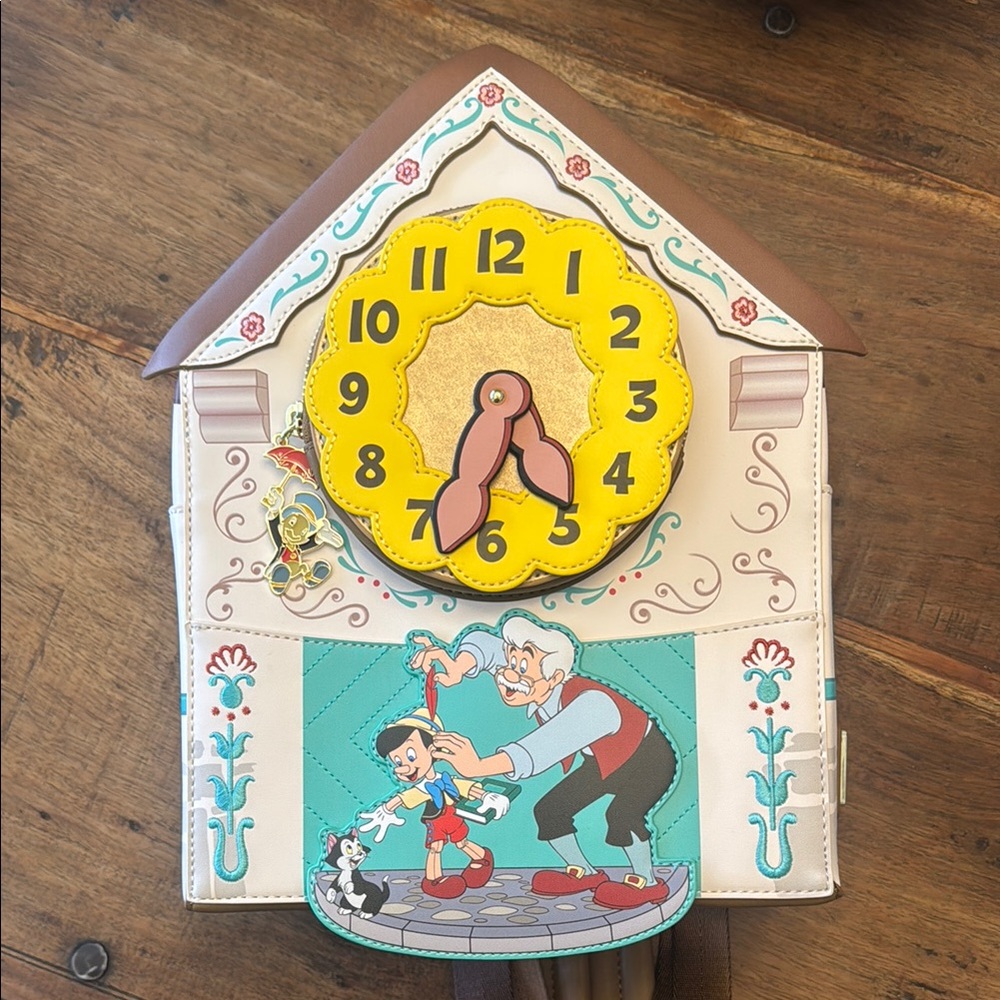 Pinocchio Clock Loungefly Backpack - Brand New, No Tags, Never Used